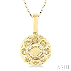 1/2 Ctw Diamond Emotion Pendant in 14K Yellow Gold with Chain