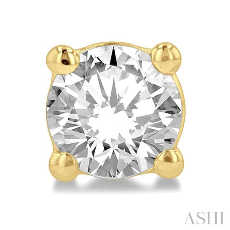 1/2 Ctw Round Cut Diamond Stud Earring in 14K Yellow Gold