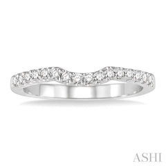 1/3 Ctw Round Cut Diamond Wedding Band in 14K White Gold