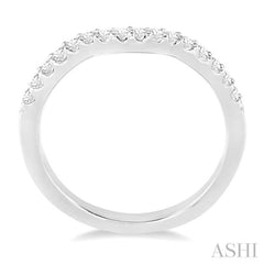 1/3 Ctw Round Cut Diamond Wedding Band in 14K White Gold