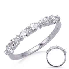 White Gold Pear Shape Wedding Band