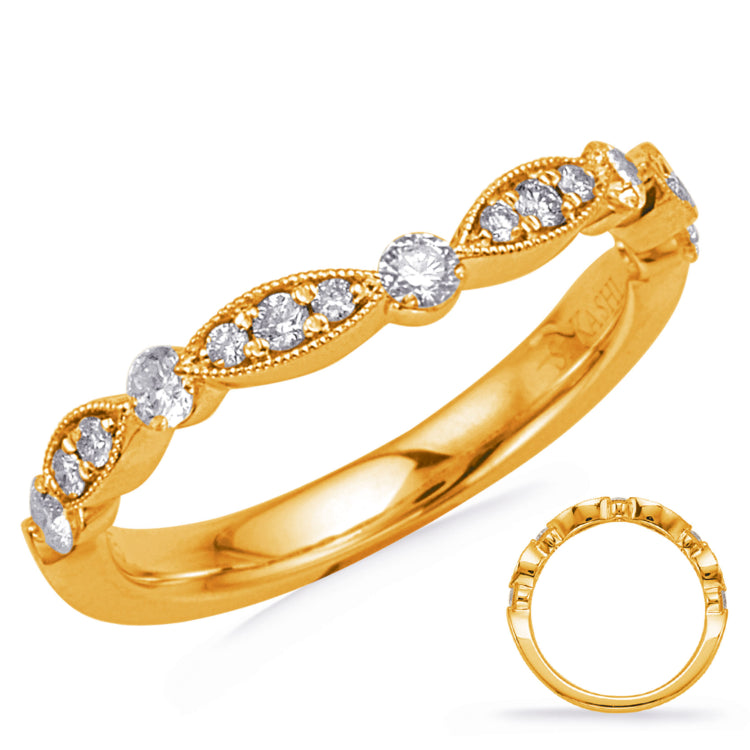 Yellow Gold Matching Curved Band