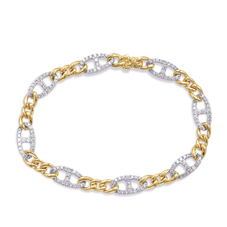 Yellow & White Gold Diamond Bracelet