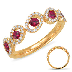 Yellow Gold Ruby & Diamond Ring