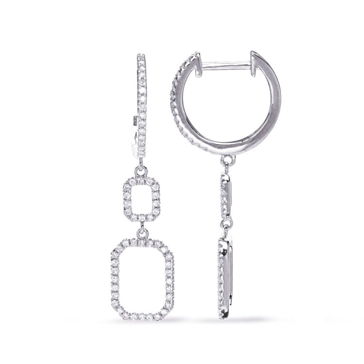 White Gold Diamond Earring