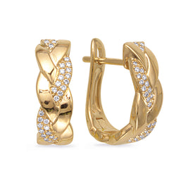 Yellow Gold Diamond Earring