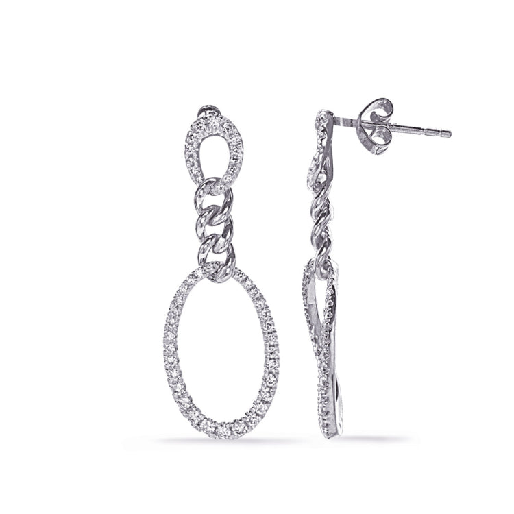 White Gold Diamond Earring
