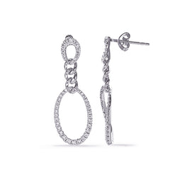 White Gold Diamond Earring