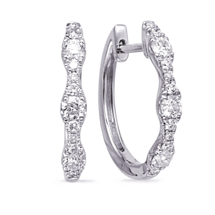 White Gold Diamond Earring