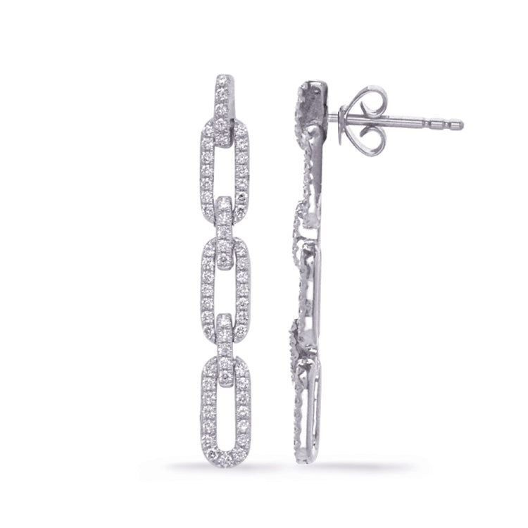 White Gold Diamond Earring