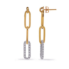 Yellow & White Gold Diamond Earring