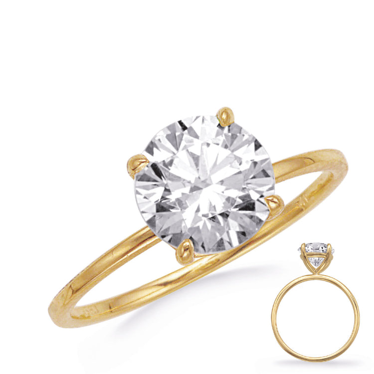 Yellow & White Gold Engagement Ring 1.5C