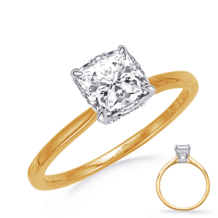 Yellow & White Gold  Engagement Ring