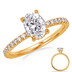 Yellow & White Gold Engagement Ring