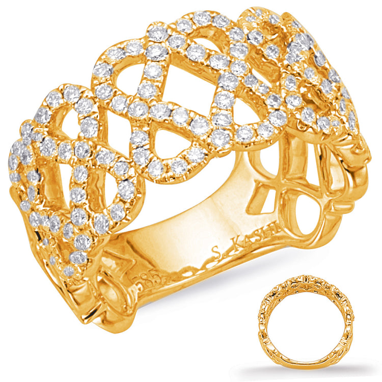 Yellow Gold Diamond Fashion Ring