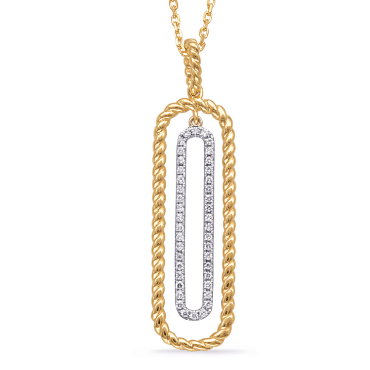 White & Yellow Gold Diamond Necklace