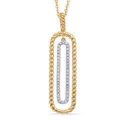 White & Yellow Gold Diamond Necklace