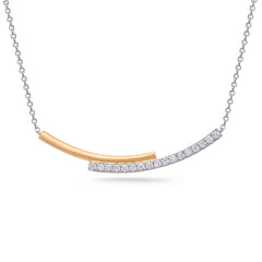 White & Yellow Gold Diamond Necklace