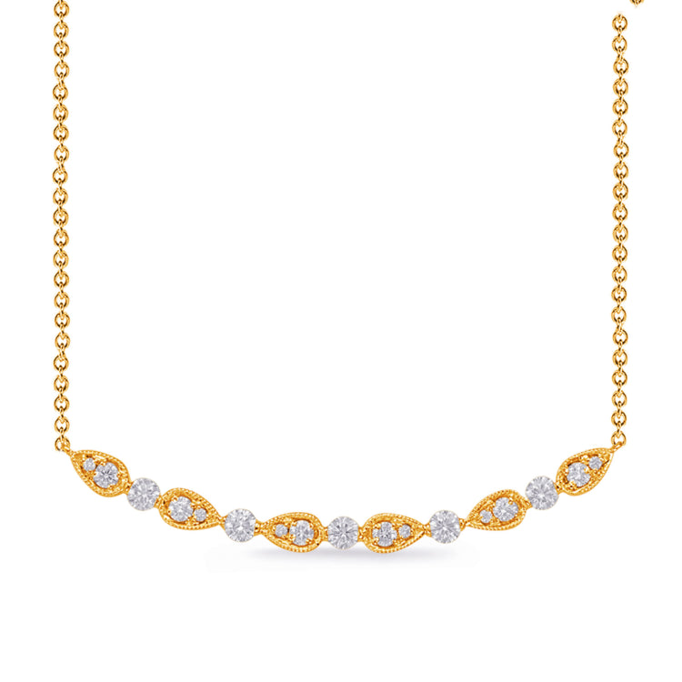 Yellow Gold Diamond Necklace