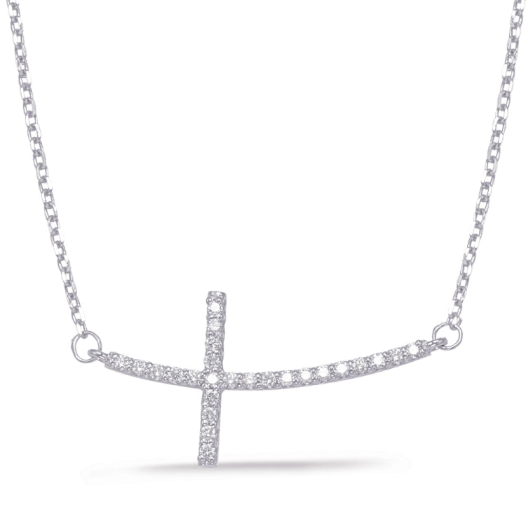 White Gold Cross Necklace