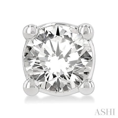 1/3 Ctw Round Cut Diamond Stud Earring in 14K White Gold