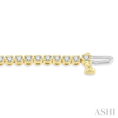 2 Ctw Round Cut Diamond Tennis Bracelet in 14K Yellow Gold