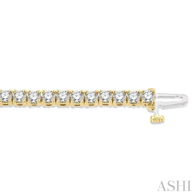 5 Ctw Round Cut Diamond Tennis Bracelet in 14K Yellow Gold