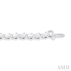 4 ctw East West Pear Cut Diamond Fashion Tennis Bracelet in 14K White Gold