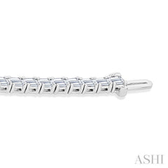 6 Ctw East West Emerald Cut Diamond Fashion Tennis Bracelet in 14K White Gold