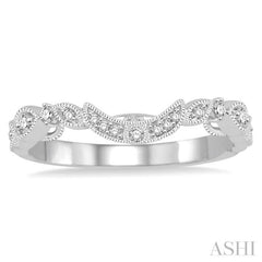 1/6 Ctw Round Cut Diamond Wedding Band in 14K White Gold