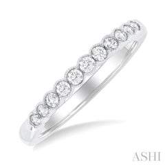 1/4 Ctw Channel Set Round Cut Diamond Wedding Band in 14K White Gold