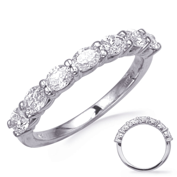 White Gold Oval Band