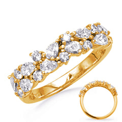 Yellow Gold Diamond Pear Shape Ring