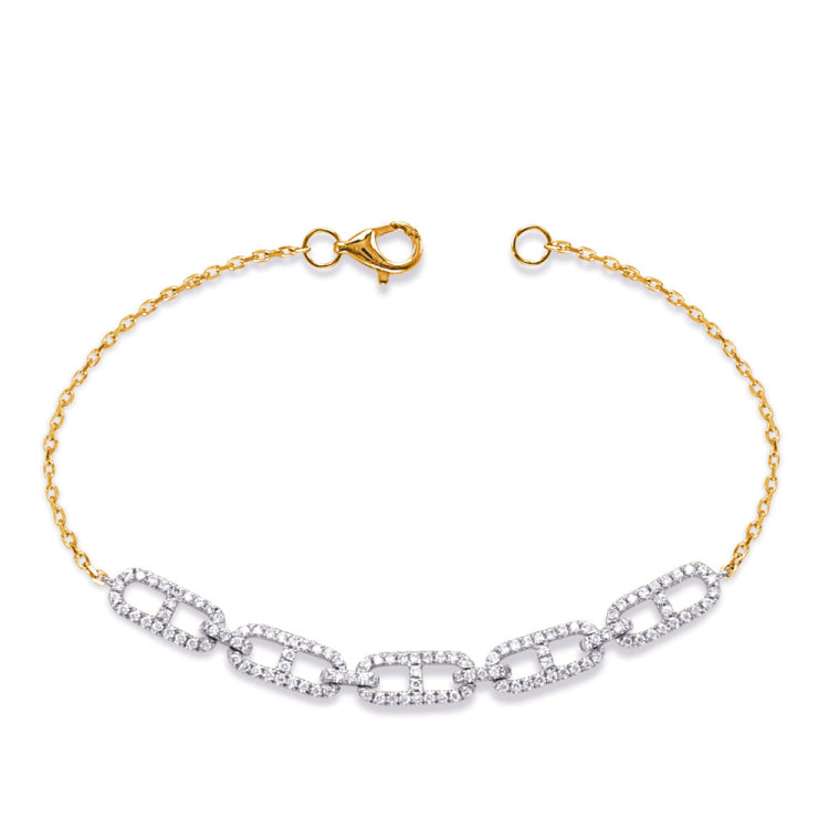 Yellow & White Gold Diamond Bracelet