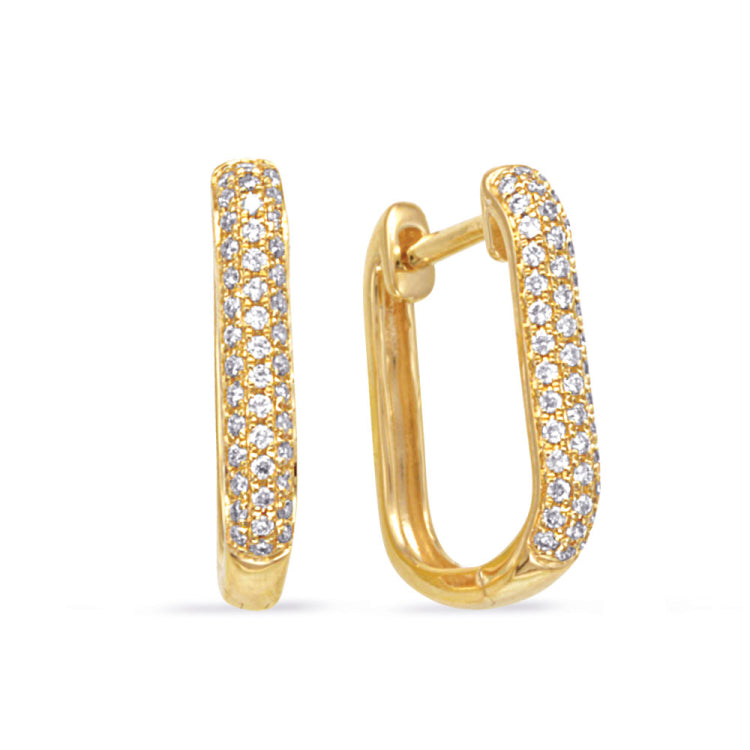 Yellow Gold Diamond Earring