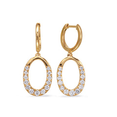 Yellow Gold Diamond Earring