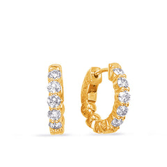 Yellow Gold Diamond Earring