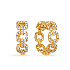 Yellow Gold Diamond Earring