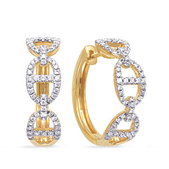 Yellow Gold Diamond Earring