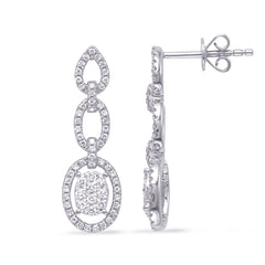 White Gold Diamond Earring