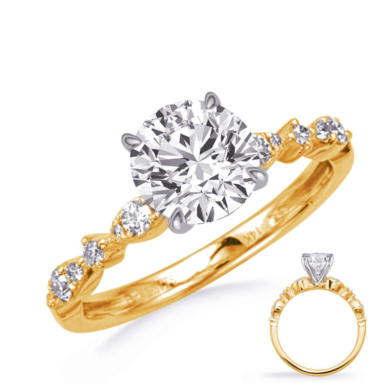 Yellow & White Gold Engagement Ring