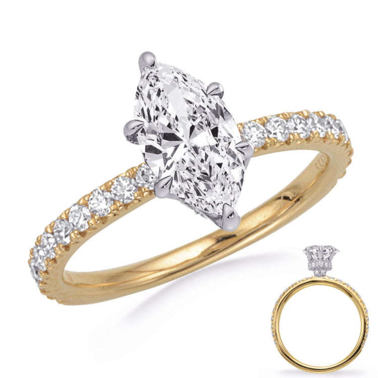 Yellow & White Gold Engagement Ring