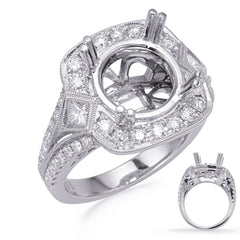 White Gold Halo Engagement Ring