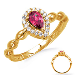 Yellow Gold Ruby & Diamond Ring