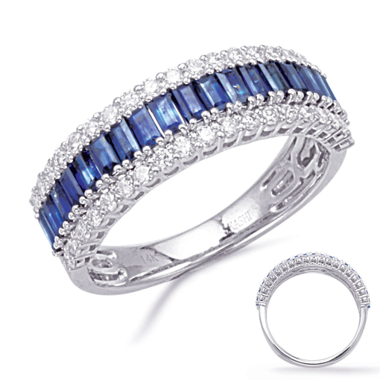 White Gold Sapphire & Diamond Ring