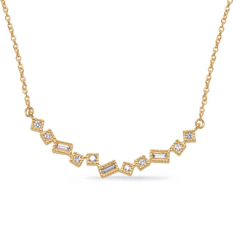 Yellow Gold Diamond Necklace