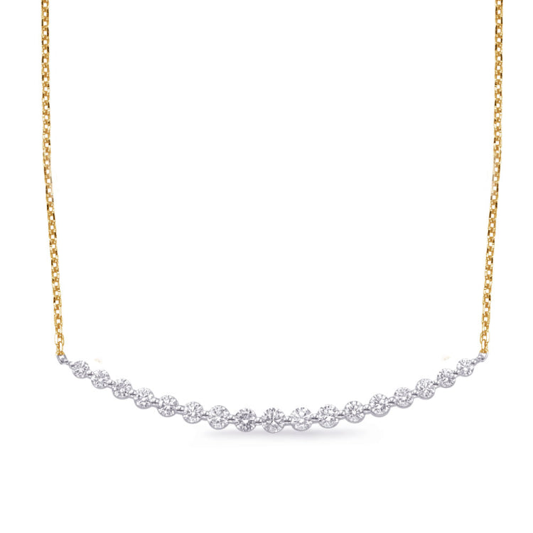 White & Yellow Gold Diamond Necklace