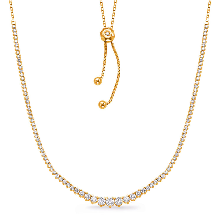 Yellow Gold Diamond Necklace