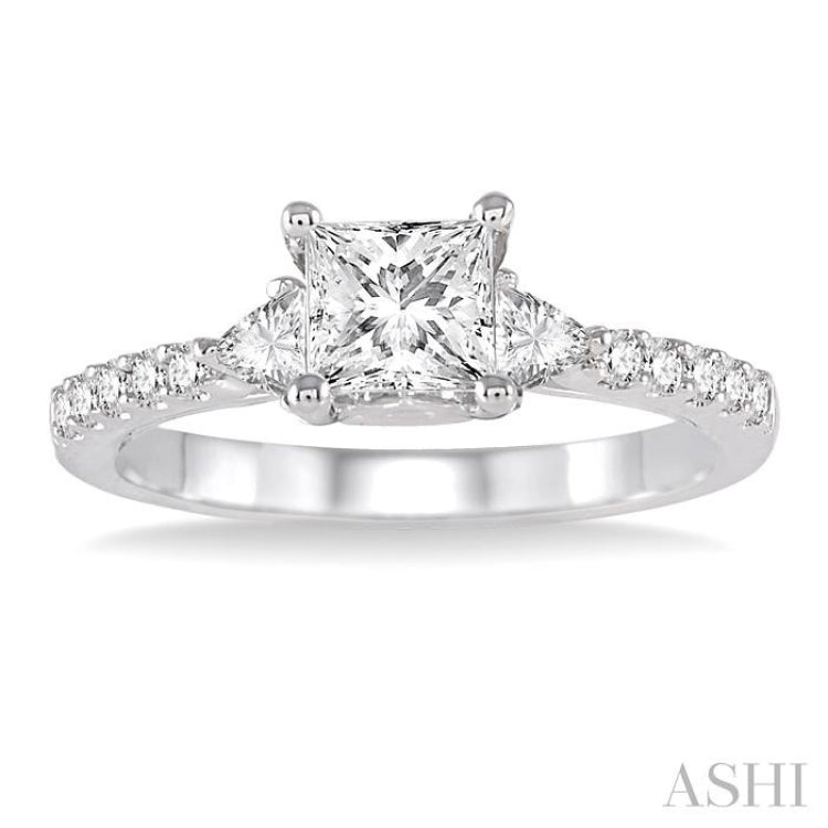 1/2 Ctw Diamond Semi-Mount Engagement Ring in Platinum