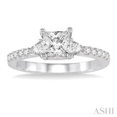 1/2 Ctw Diamond Semi-Mount Engagement Ring in Platinum